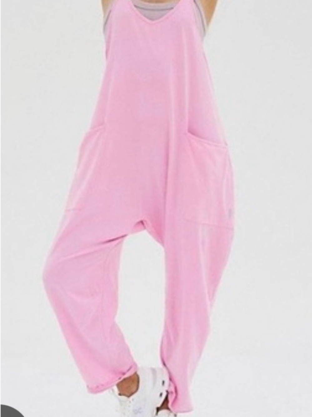 Free People Pale Pink Relaxed Harem Jumpsuit